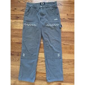 FELT For Every Living Thing Carpenter Pants Flower Floral Embroidery S C22